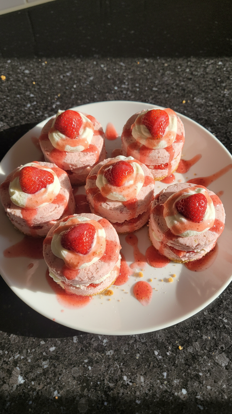 Mini Strawberry Ice Cream Cakes