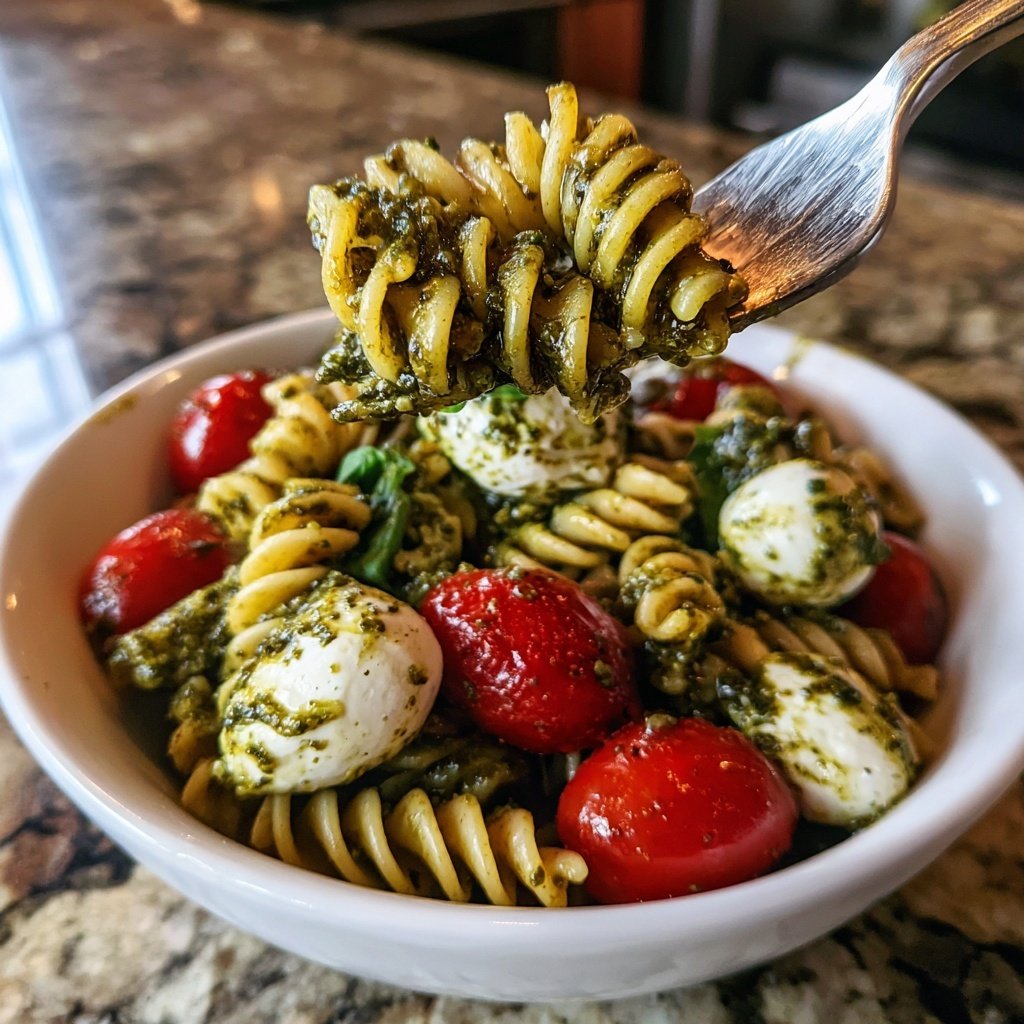 Caprese Pasta Salad with Pesto