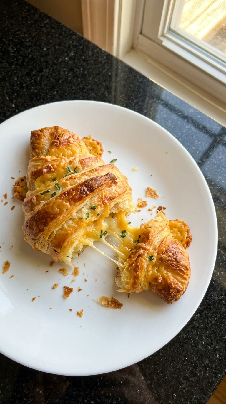 Cheddar and Chive Croissant Twist
