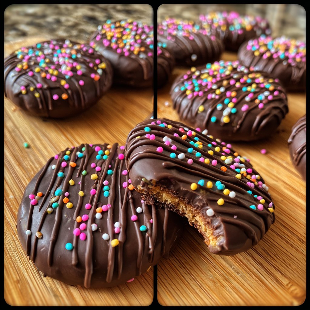 Chocolate Dipped Spring Cookies