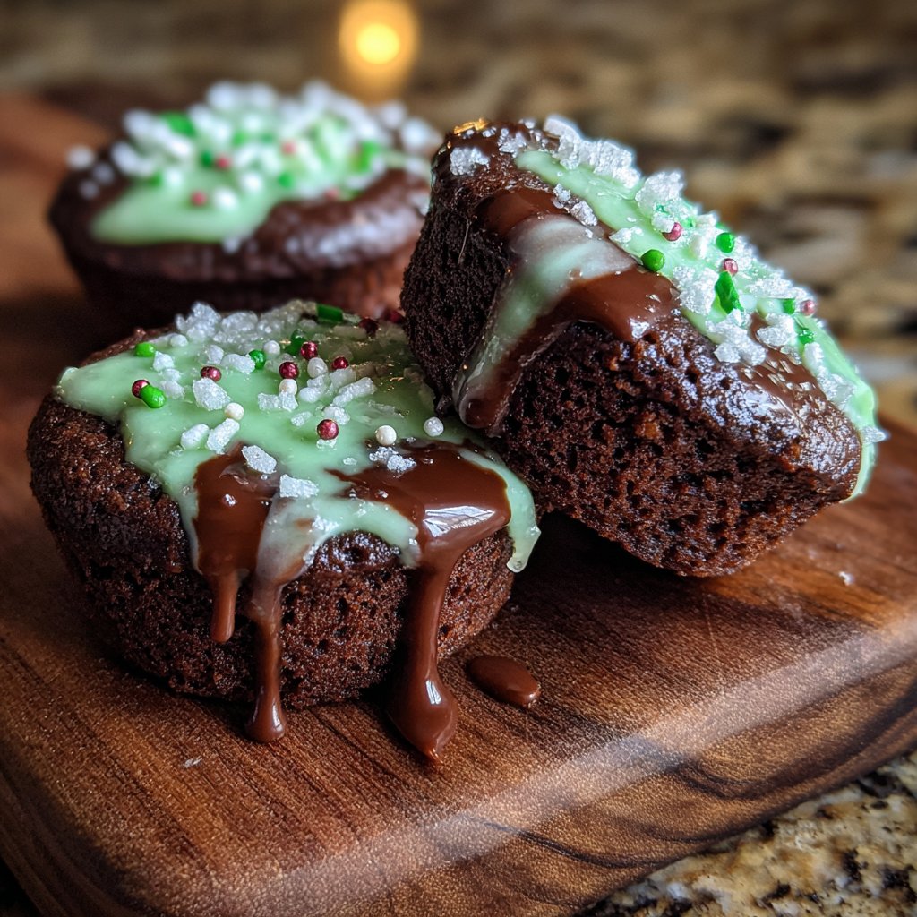 Mint Chocolate Brownie Bites