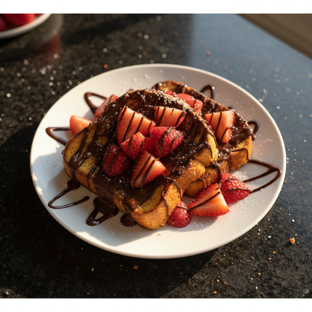 Chocolate-Covered Strawberry French Toast