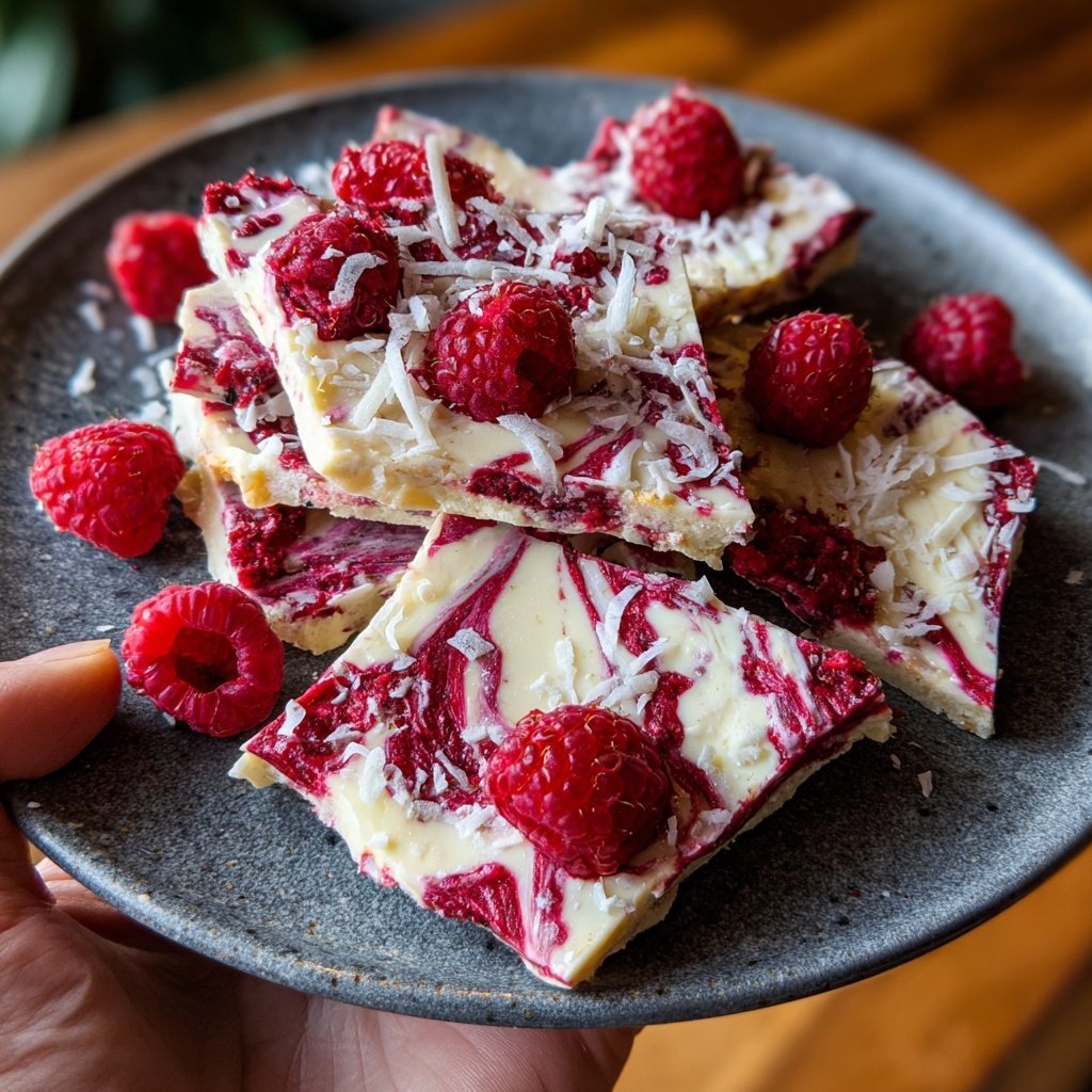Raspberry Swirl Yogurt Bark