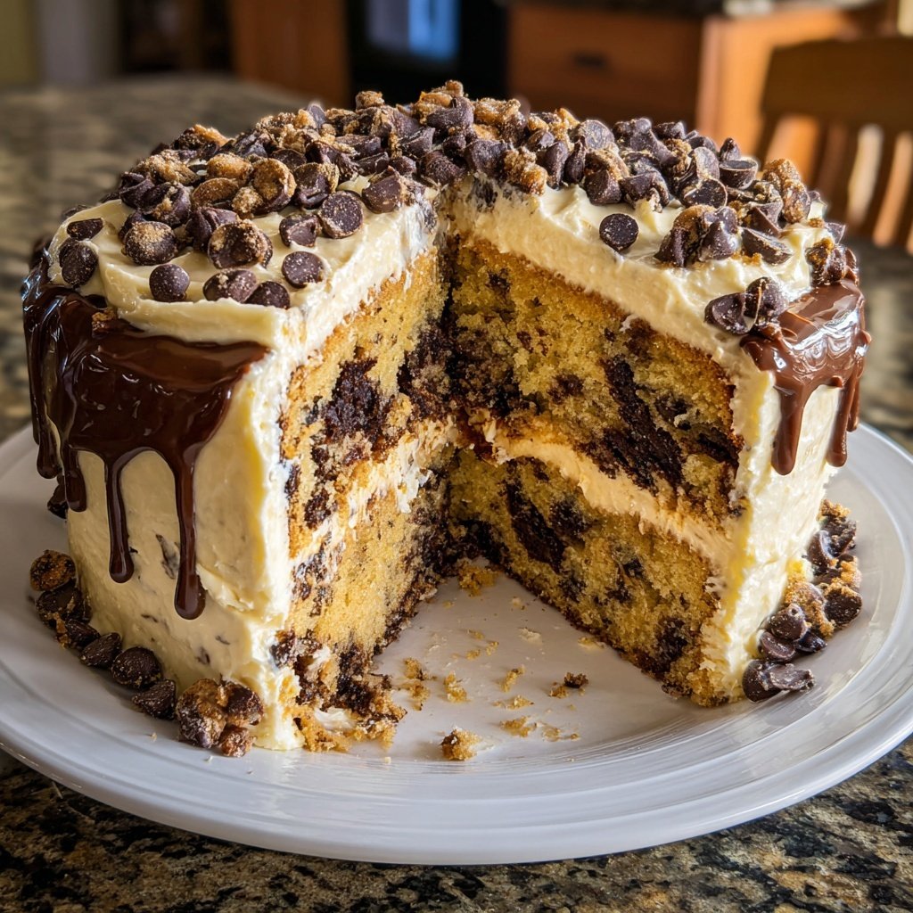 Chocolate Chip Galentine's Cake