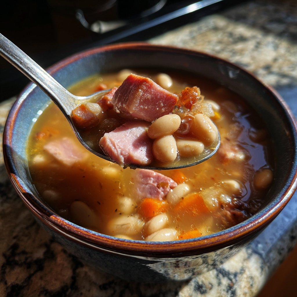 Ham and Bean Soup with Onion