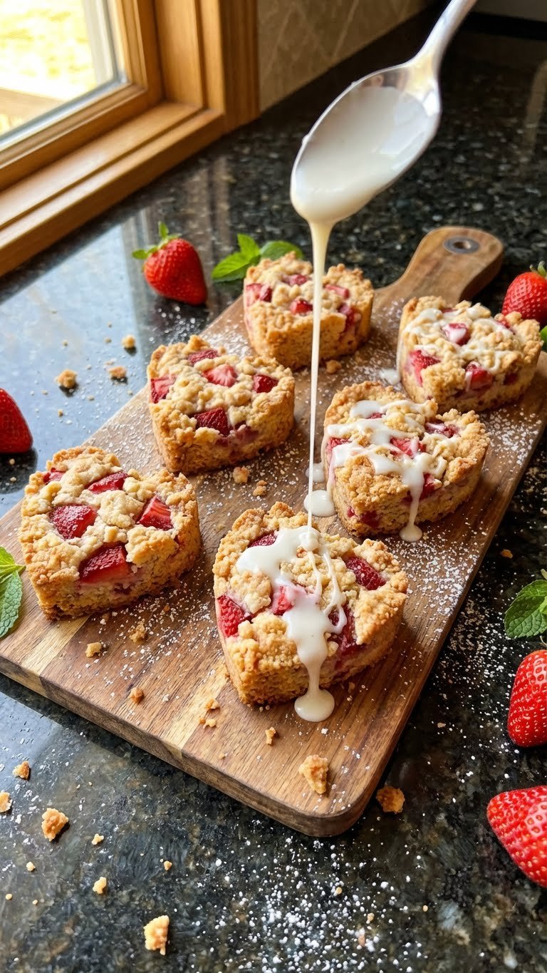 Sweetheart Strawberry Crunch Bites