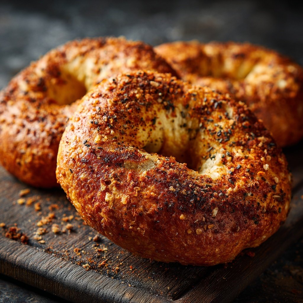 Protein Bagels with Ginger Molasses Spice