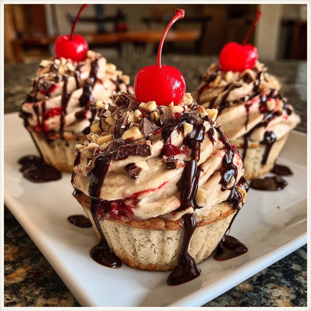 Banana Split Cupcake Treats