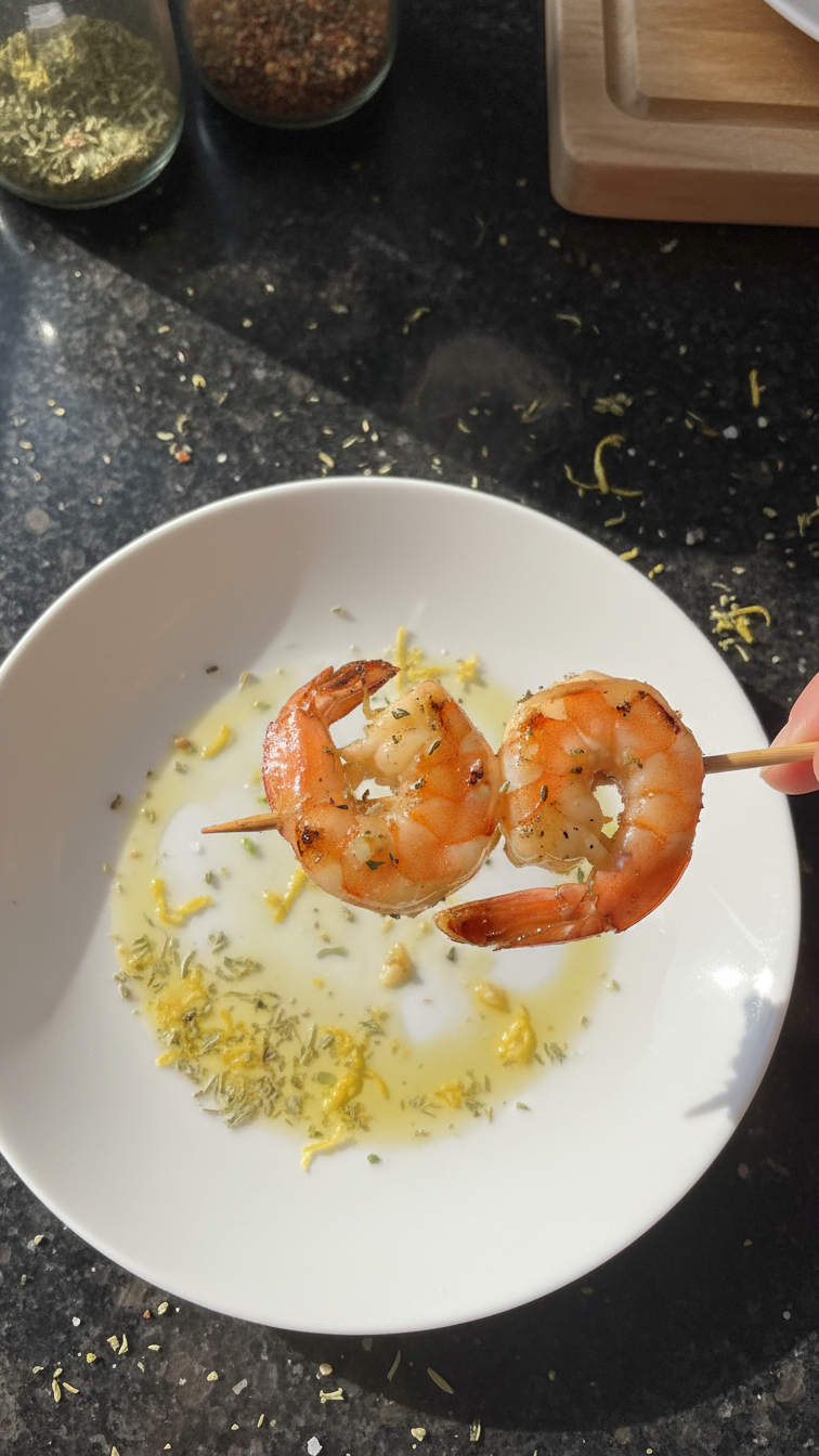 Savory Lemon Herb Grilled Shrimp