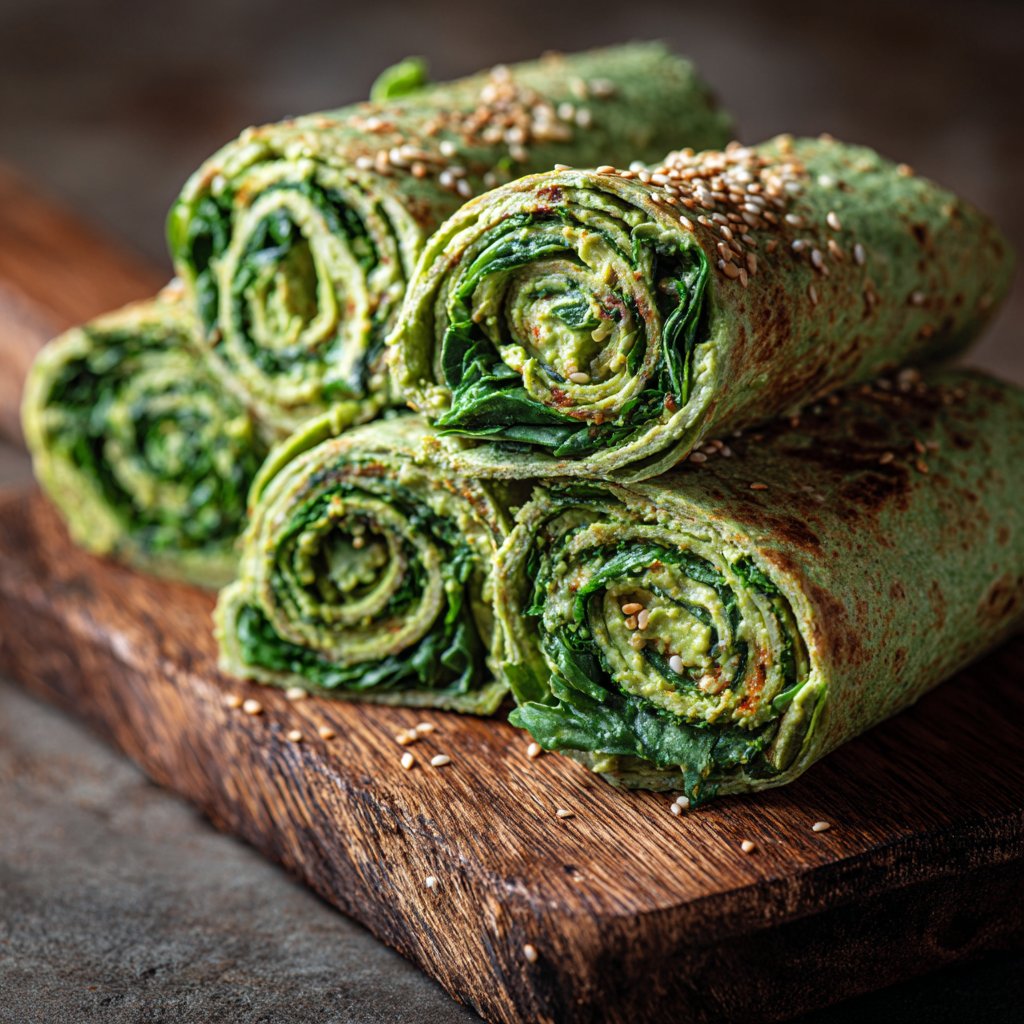 Spinach Avocado Hummus Wraps