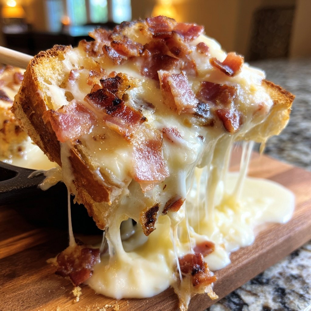 Melted Swiss and Bacon Fondue