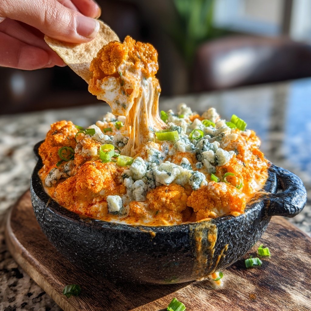 Buffalo Cauliflower Blue Cheese Dip