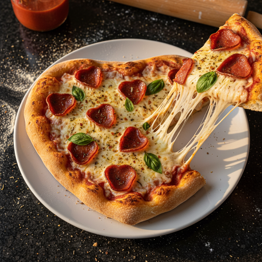 Romantic Valentine's Day Pizza