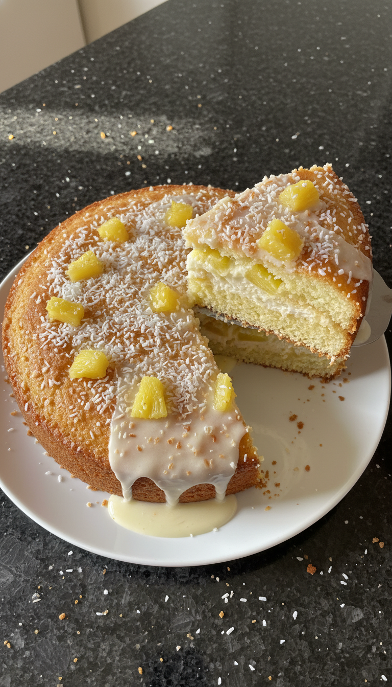Pineapple Coconut Pisces Cake