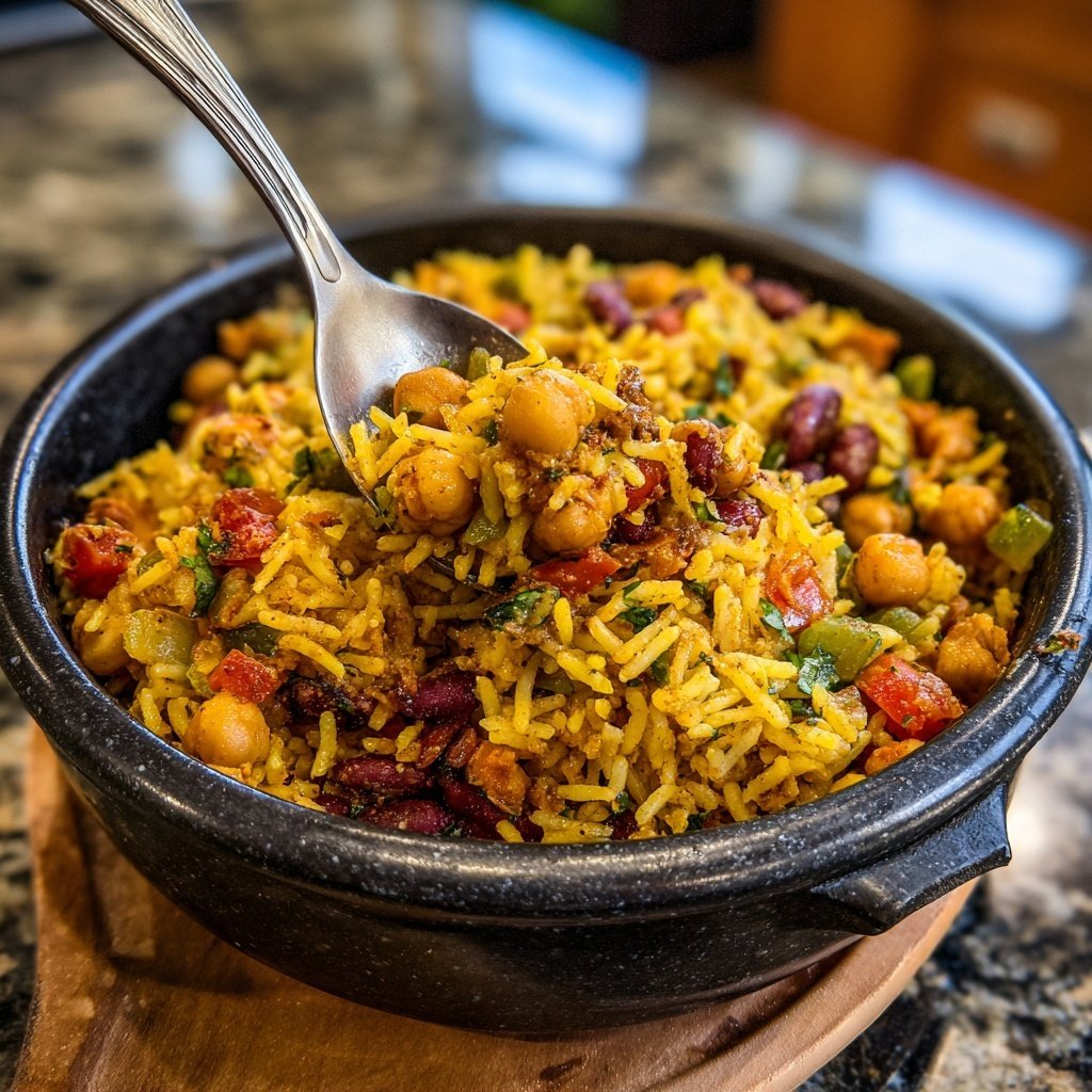 Chickpeas Sofrito Arroz Gandules Rice