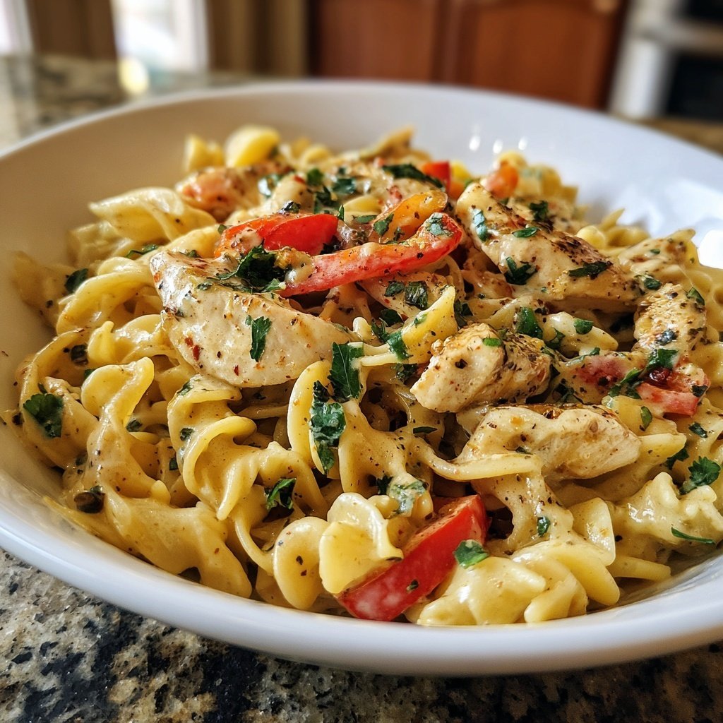 Creamy Cajun Chicken Noodles