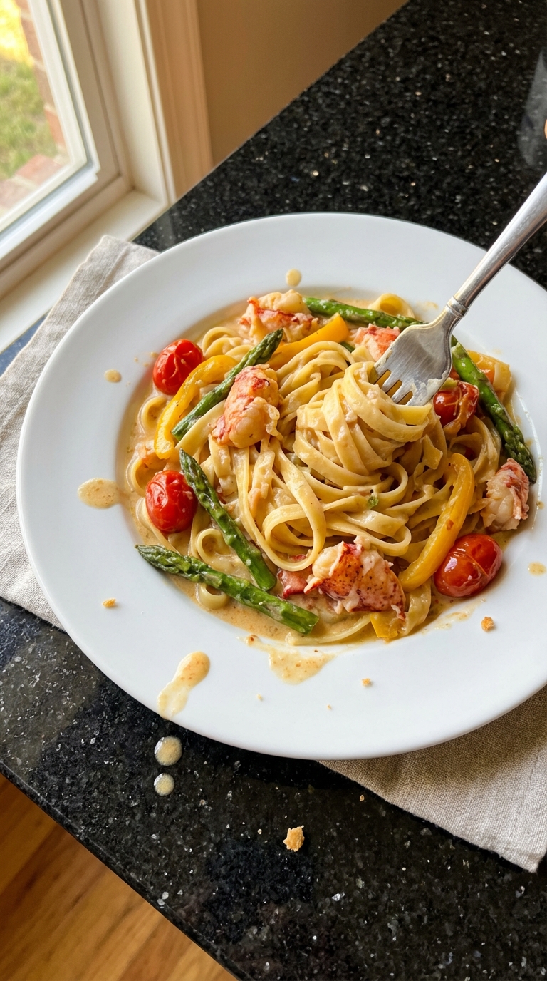 Lobster Pasta Primavera