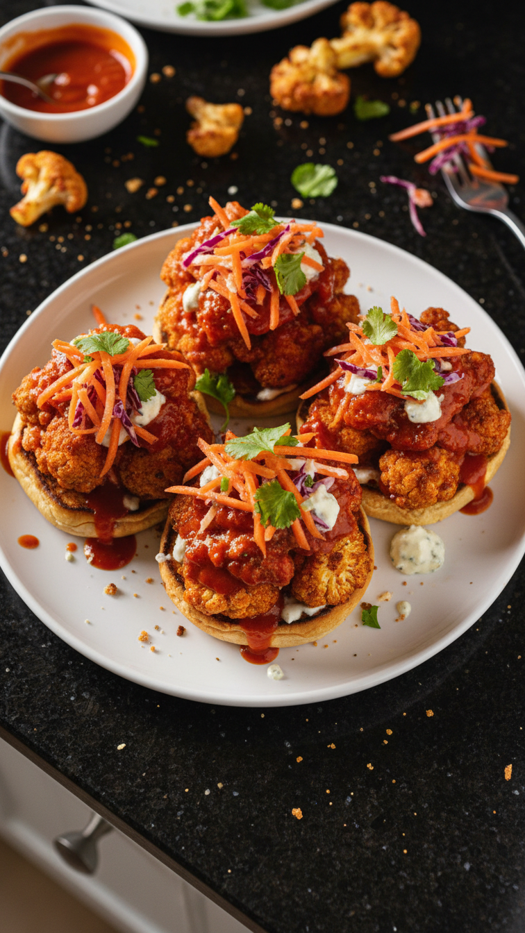 Buffalo Cauliflower Sliders