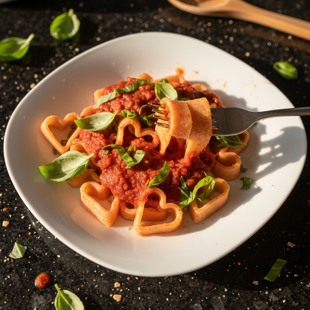 Romantic Heart-Shaped Pasta