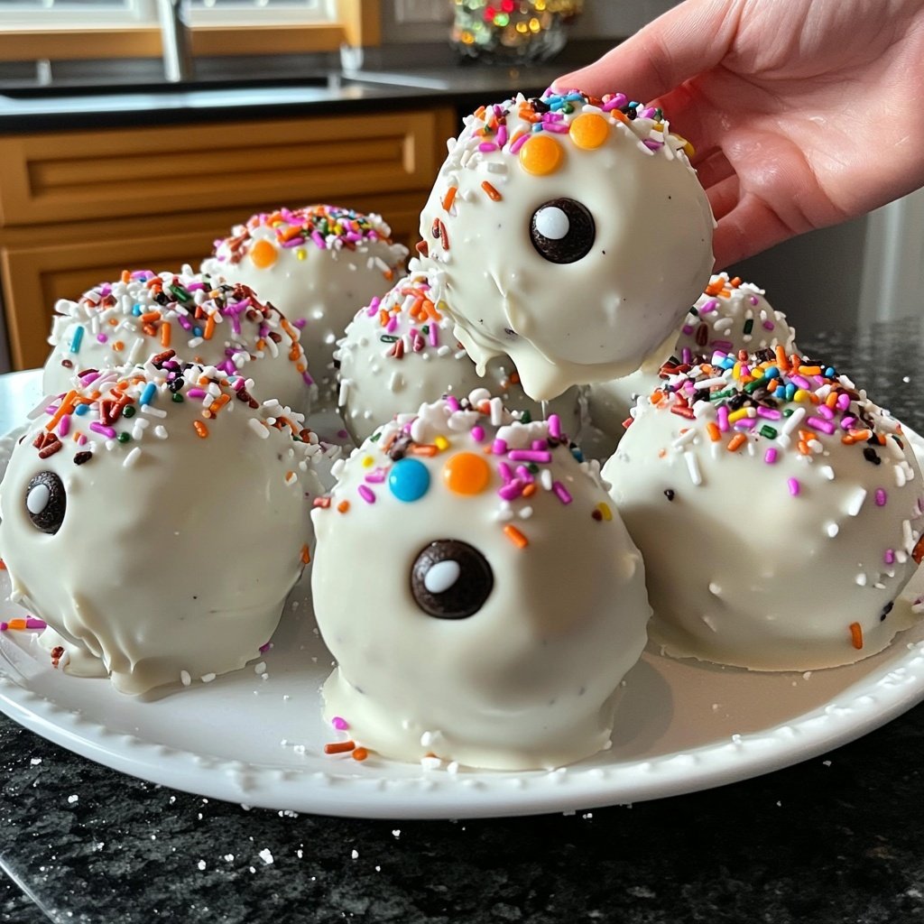 Gluten-Free Snowman Oreo Balls