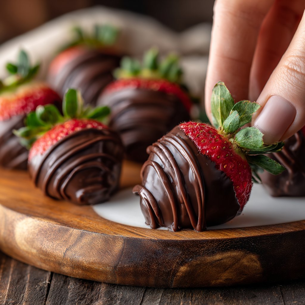 Chocolate-Covered Strawberry Bites