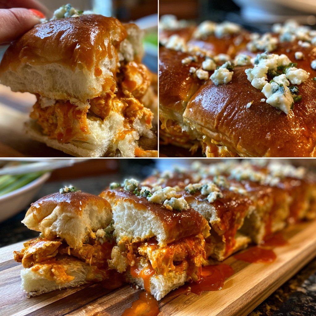 Buffalo Chicken Sliders with Blue Cheese