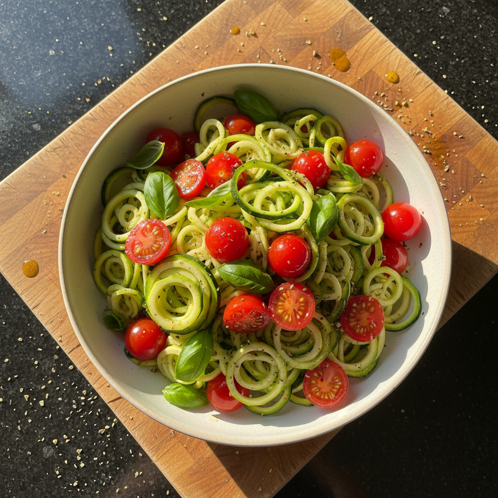 Vibrant Zoodle Salad with Tomatoes