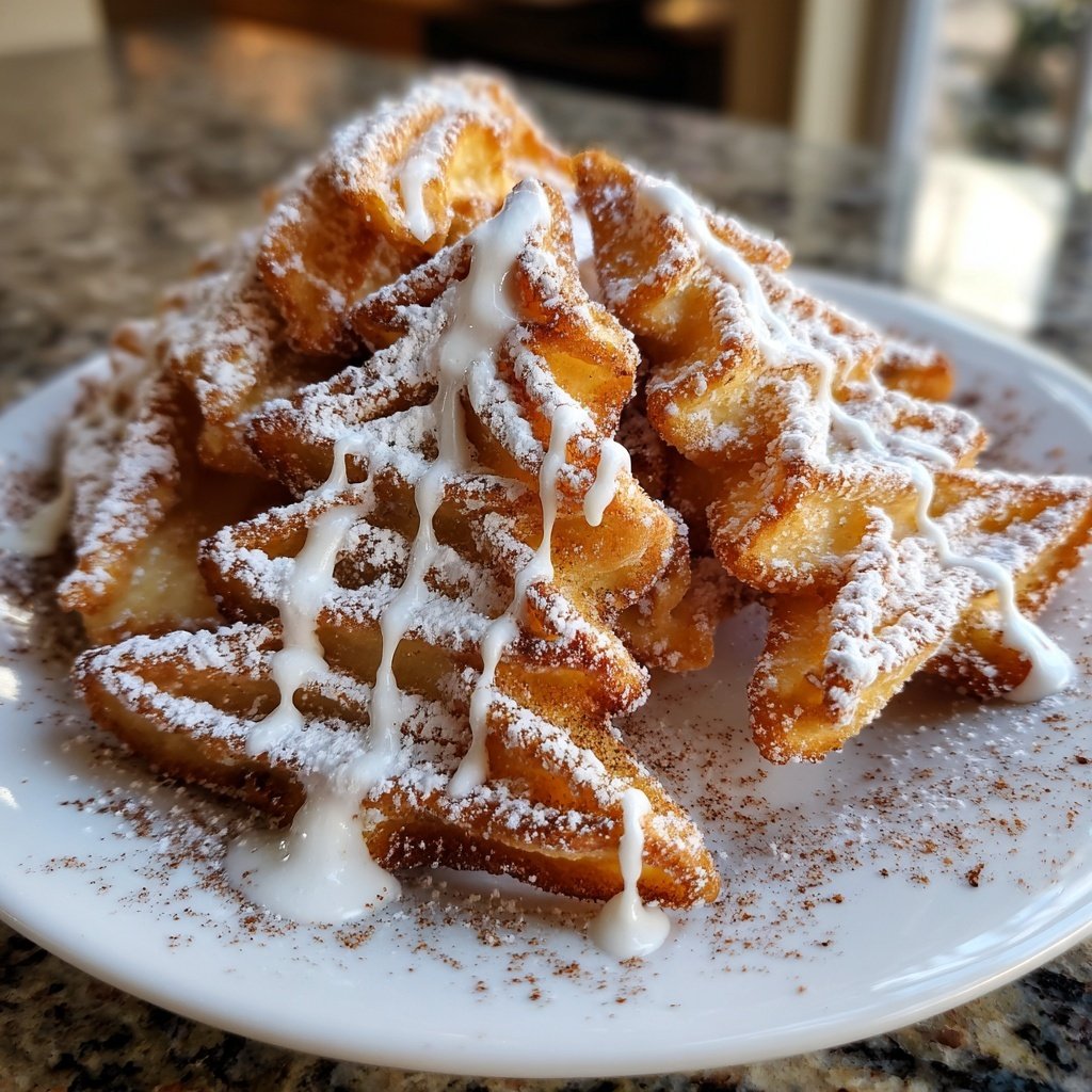 Christmas Tree Churros with Cinnamon