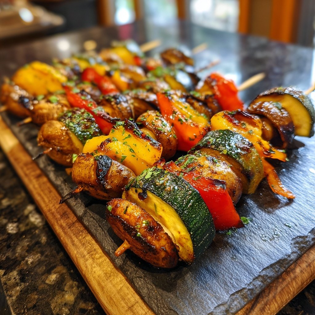 Marinated Grilled Veggie Skewers