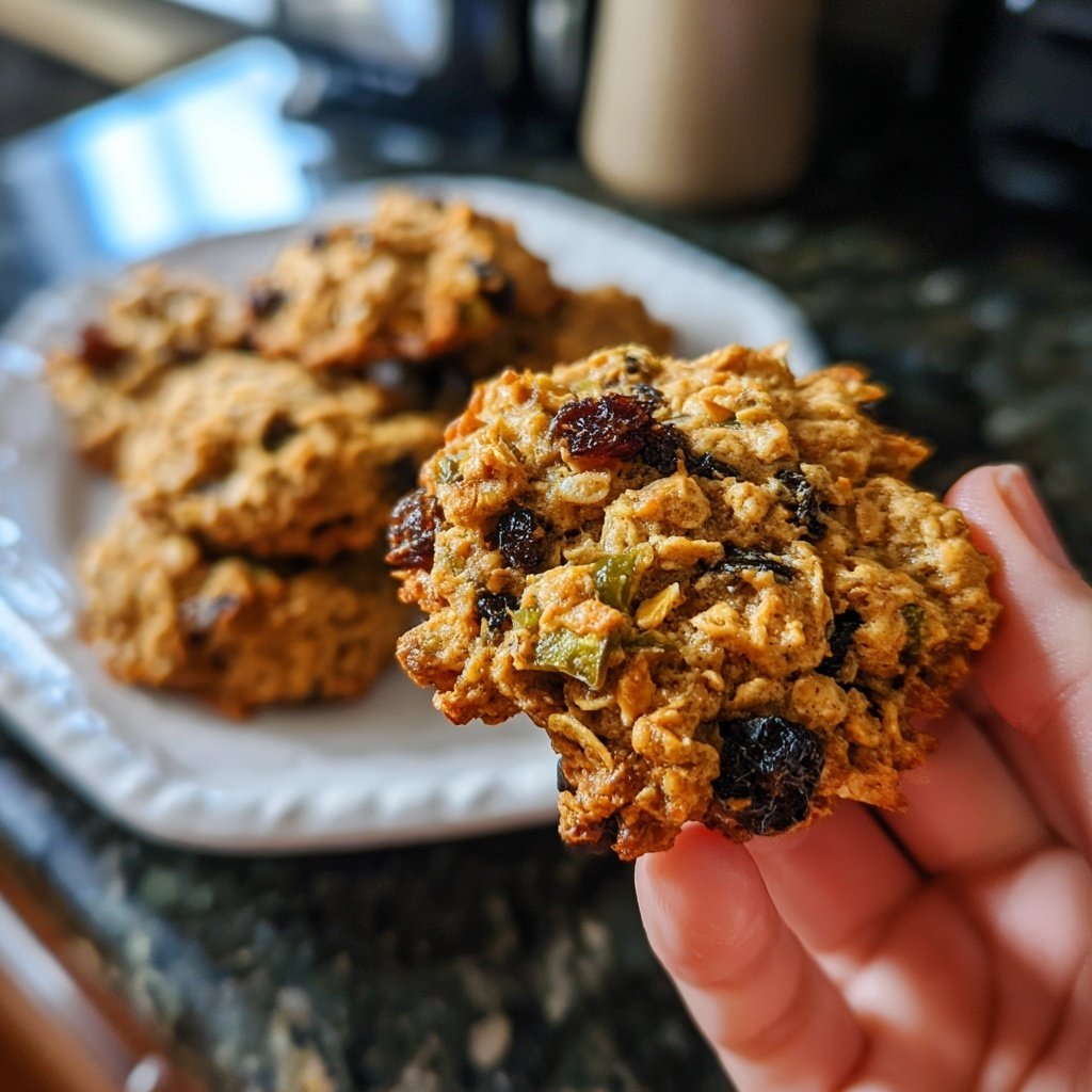 Zucchini Oatmeal Raisin Cookies