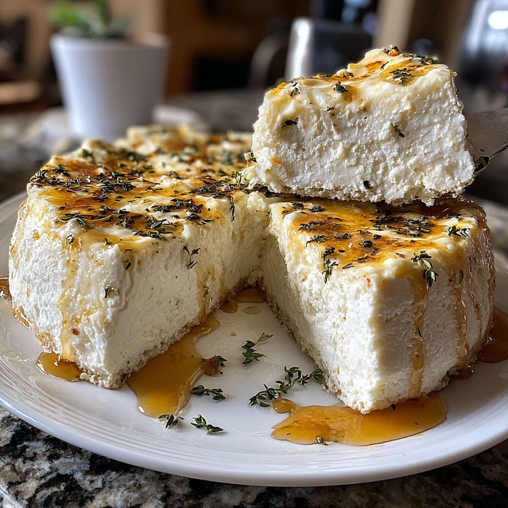 Goat Cheese Cake Honey Thyme