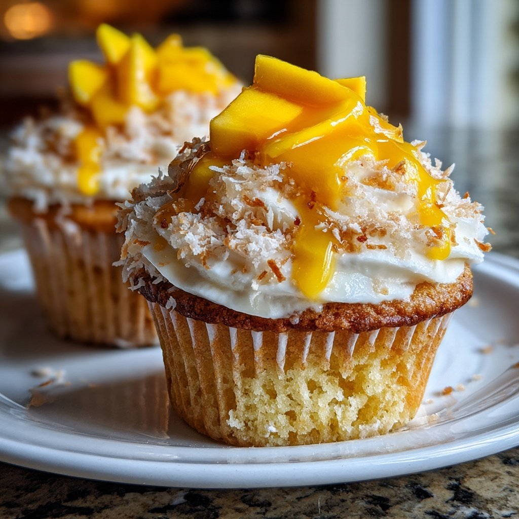 Mango Coconut Cupcake Bliss