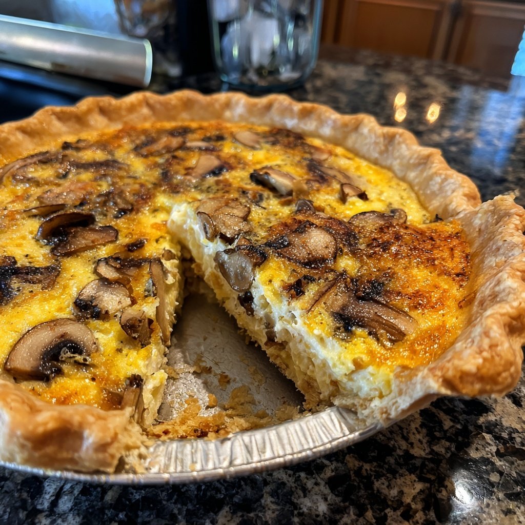 Mushroom Cheese Breakfast Quiche