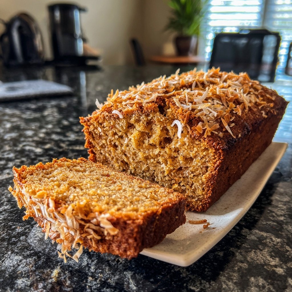 Coconut Flake Banana Bread