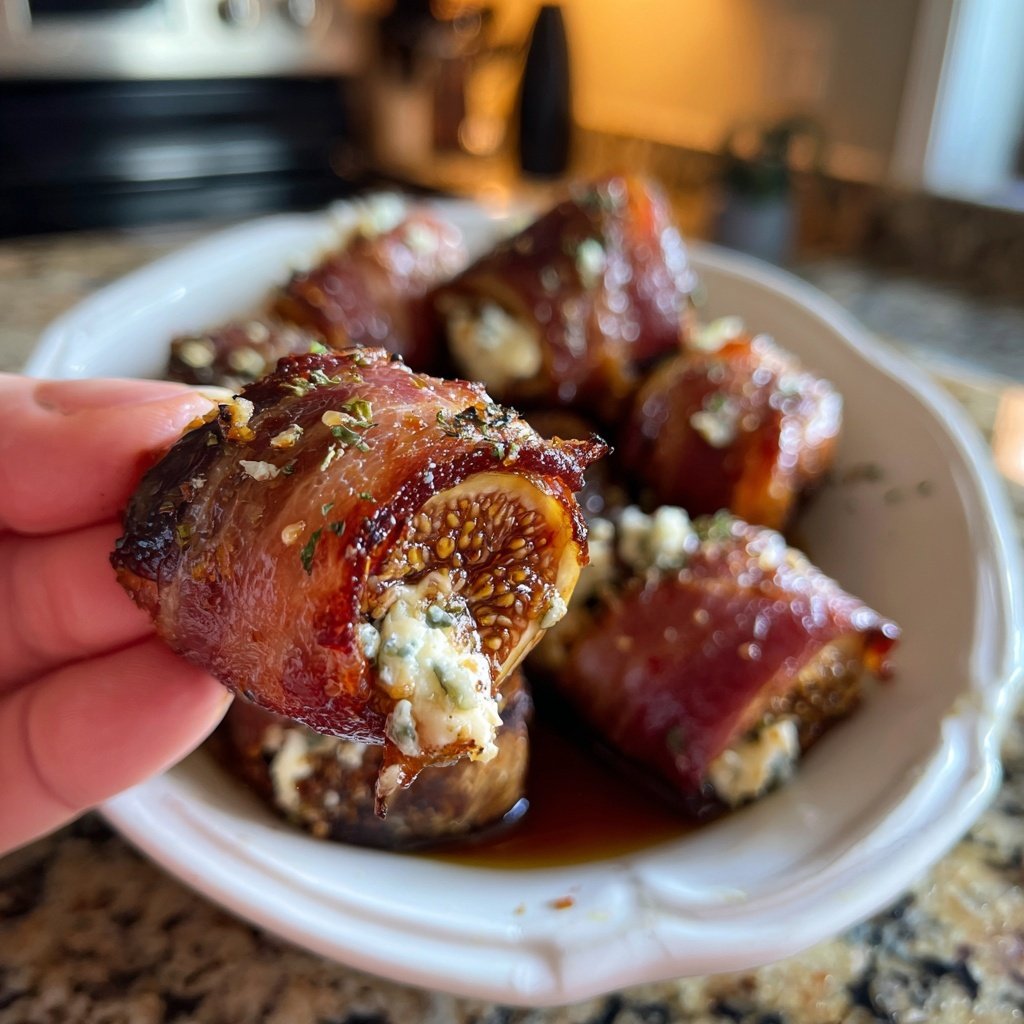 Prosciutto Wrapped Figs with Gorgonzola