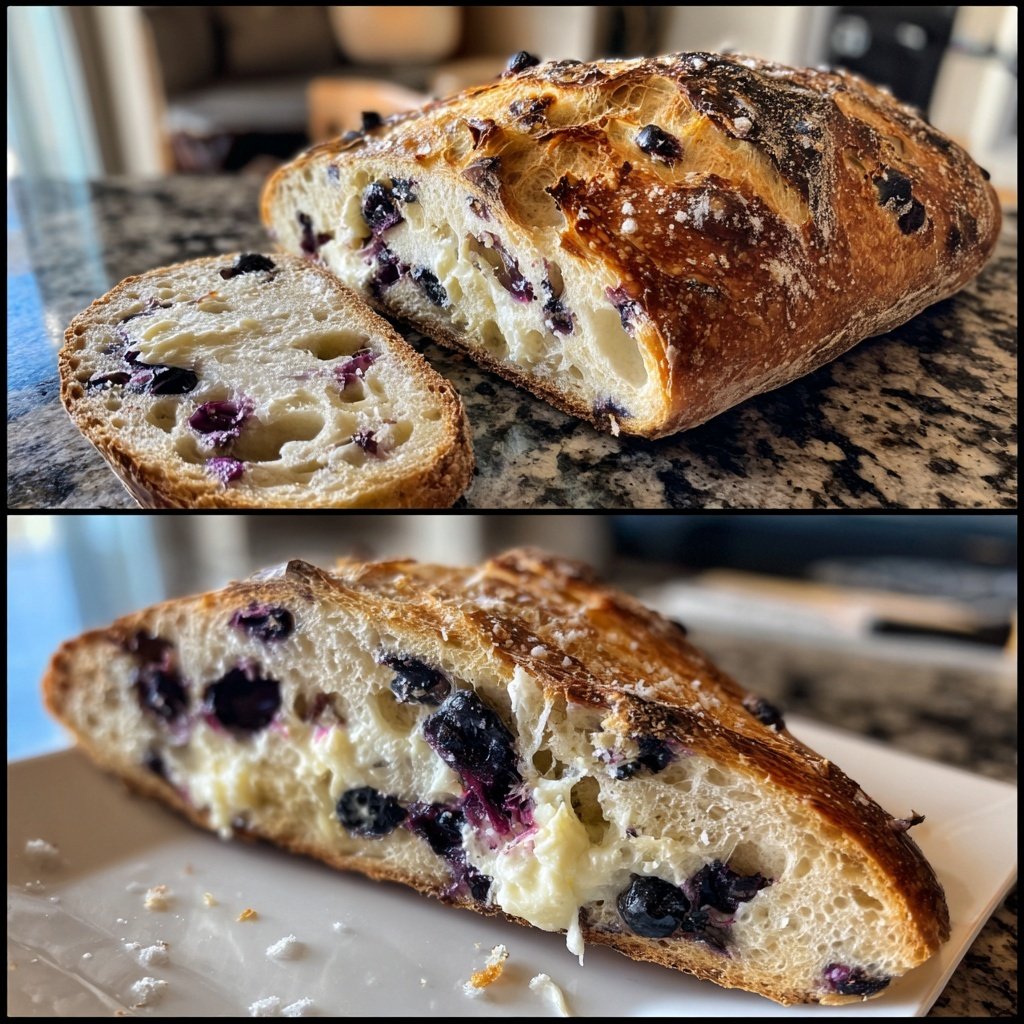 Blueberry Lemon Sourdough with Whipped Butter