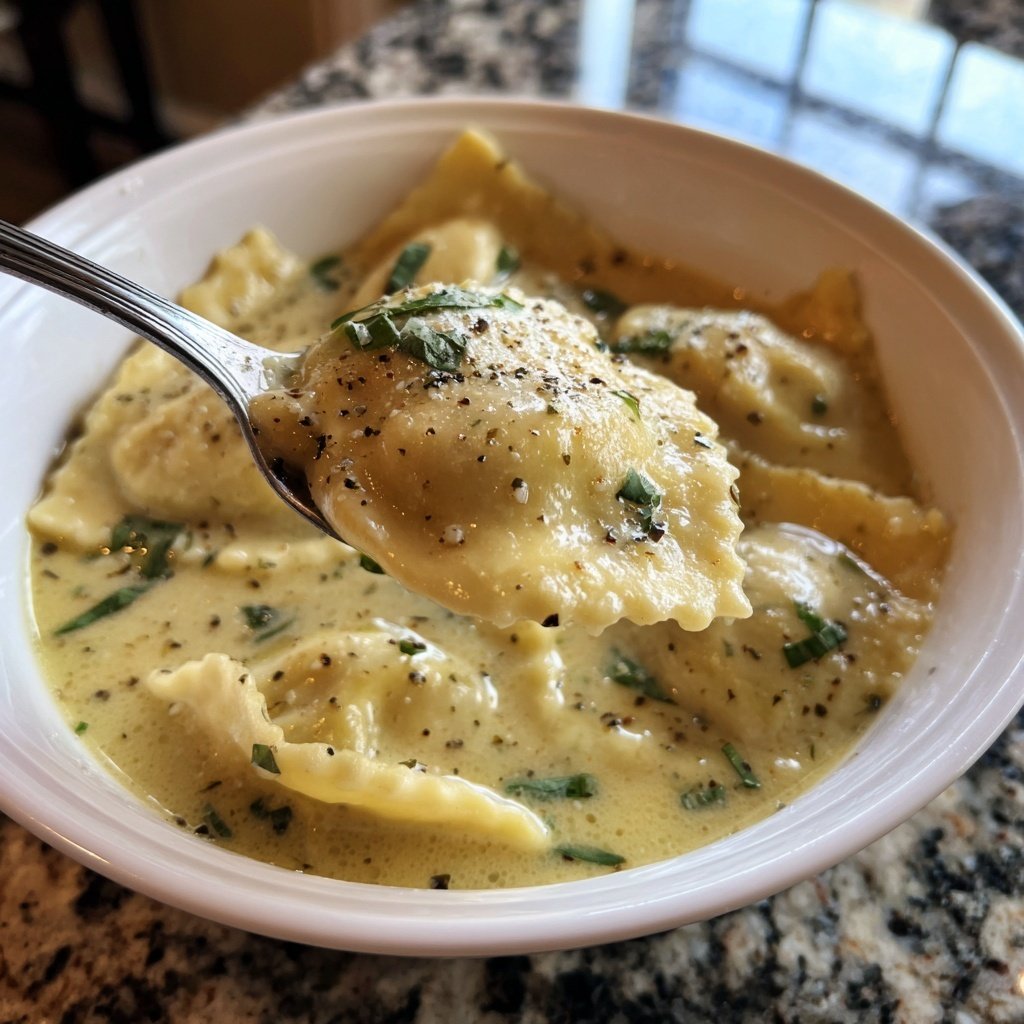 Ravioli Soup Creamy Tomato Base