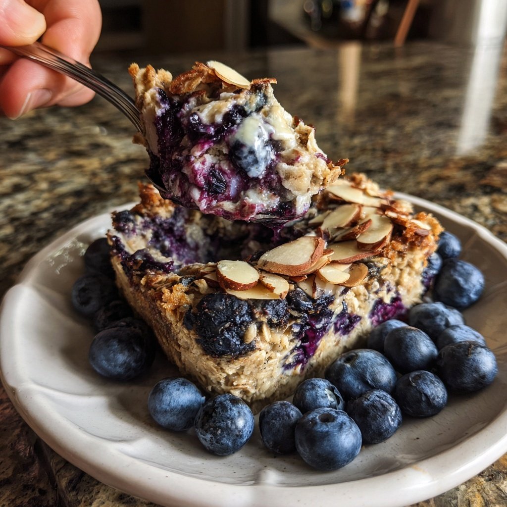 Almond Blueberry Baked Oatmeal
