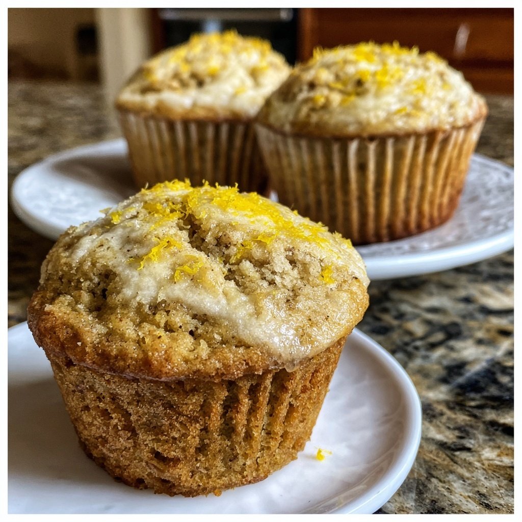 Lemon Zest Banana Cupcakes
