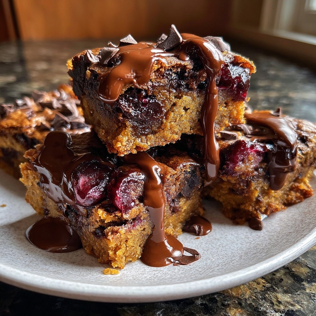Chocolate Cherry Bliss Bars